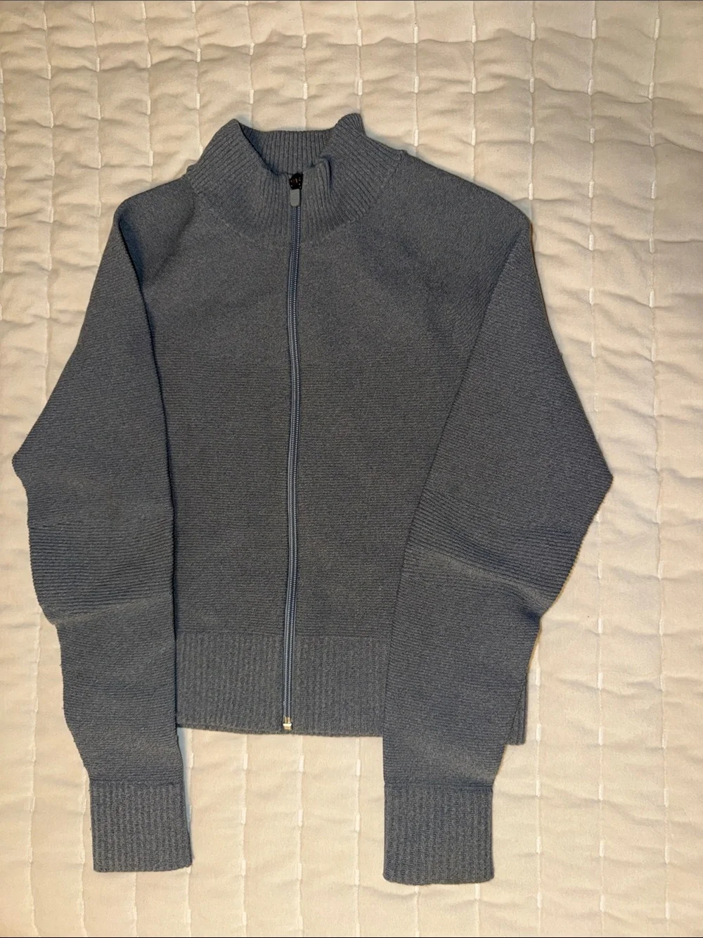 lululemon athletica all-around full zip sweater | rhino grey